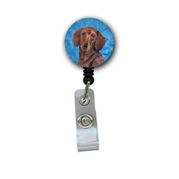 Teachers Aid Dachshund Retractable Badge Reel Or Id Holder With Clip TE54857 - main